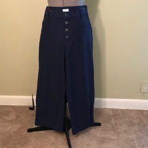 J. Crew wide leg navy pant